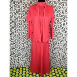 1960's Miss Charm of Boston 3 Piece Salmon Polyester Set